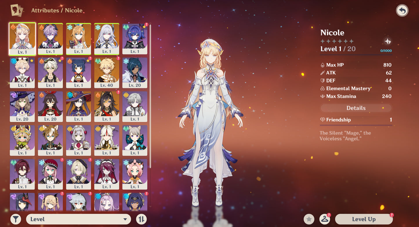 [Nivel 55] ⭐️40 Destinos Entrelazados⭐️ + Escoffier + Durin + Nicole + Skirk
