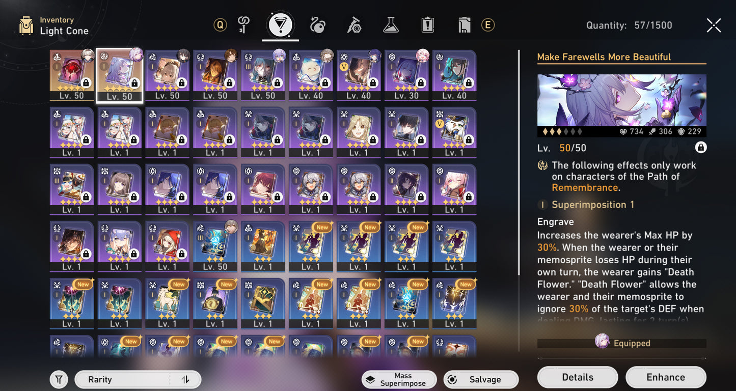 [Nivel 42] Castorice + Cono , Ruan Mei + Firefly + Archer + Bailu + Clara + Himeko