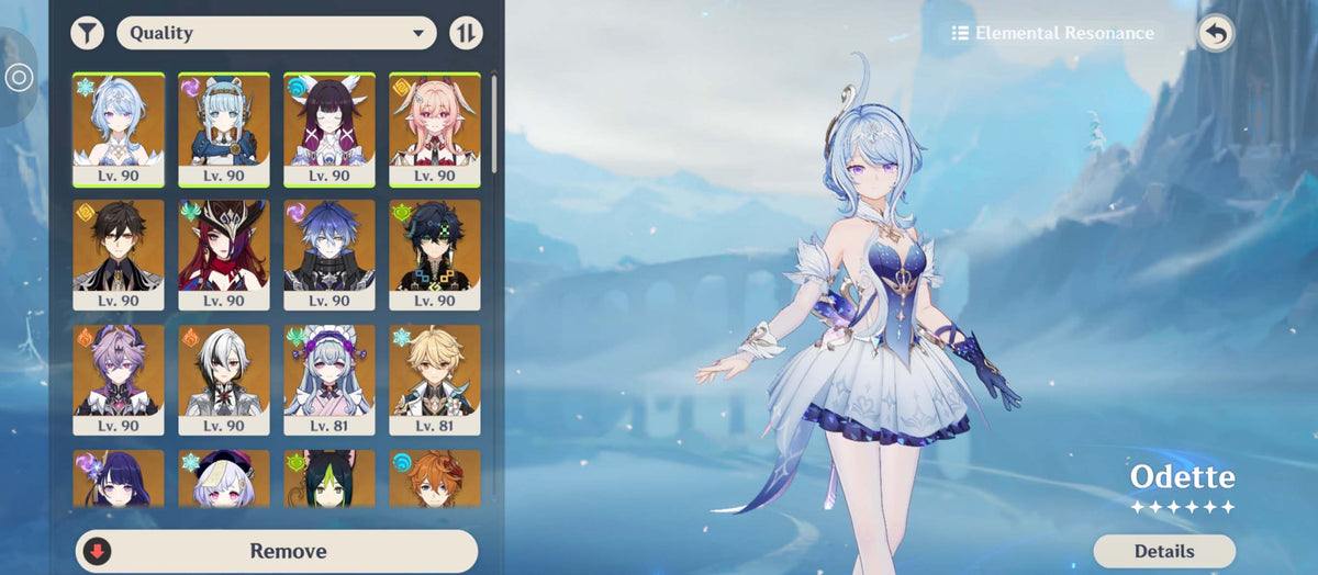NA AR58|+191 Deseos+ Odette Linnea Columbina Durin Flins C1 Bloodsoaked Ruins Ineffa Kinich Arlecchino Zhongli Chasca Tartaglia Raiden Shogun Mona Keqing C1 Tighnari C1 Qiqi C1 Dehya