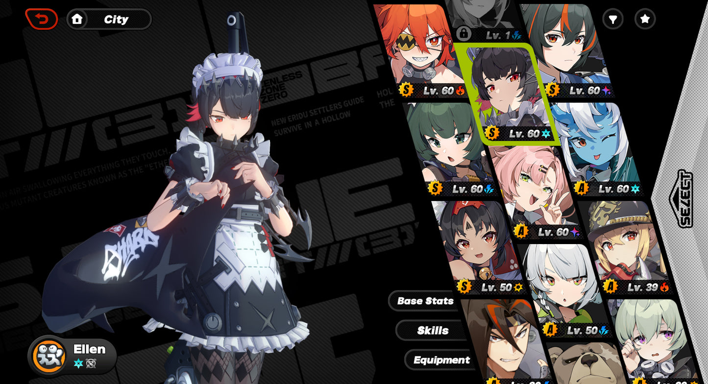 [LVL 52] ⭐️ Ellen + Arma + Zhu Yuan + Qingyi + Koleda C1 + Nekomata + Almohadillas ferreas + Engranaje Infernal + El sometido