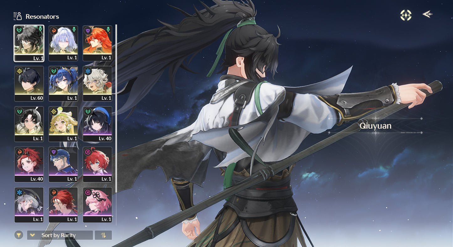 [Nivel 40] 💎5796 Astritas + Mornye + Augusta + Arma + Qiuyuan + Arma , Iuno + Verina + Lingyang +  | Wuthering Waves Cuenta Reroll