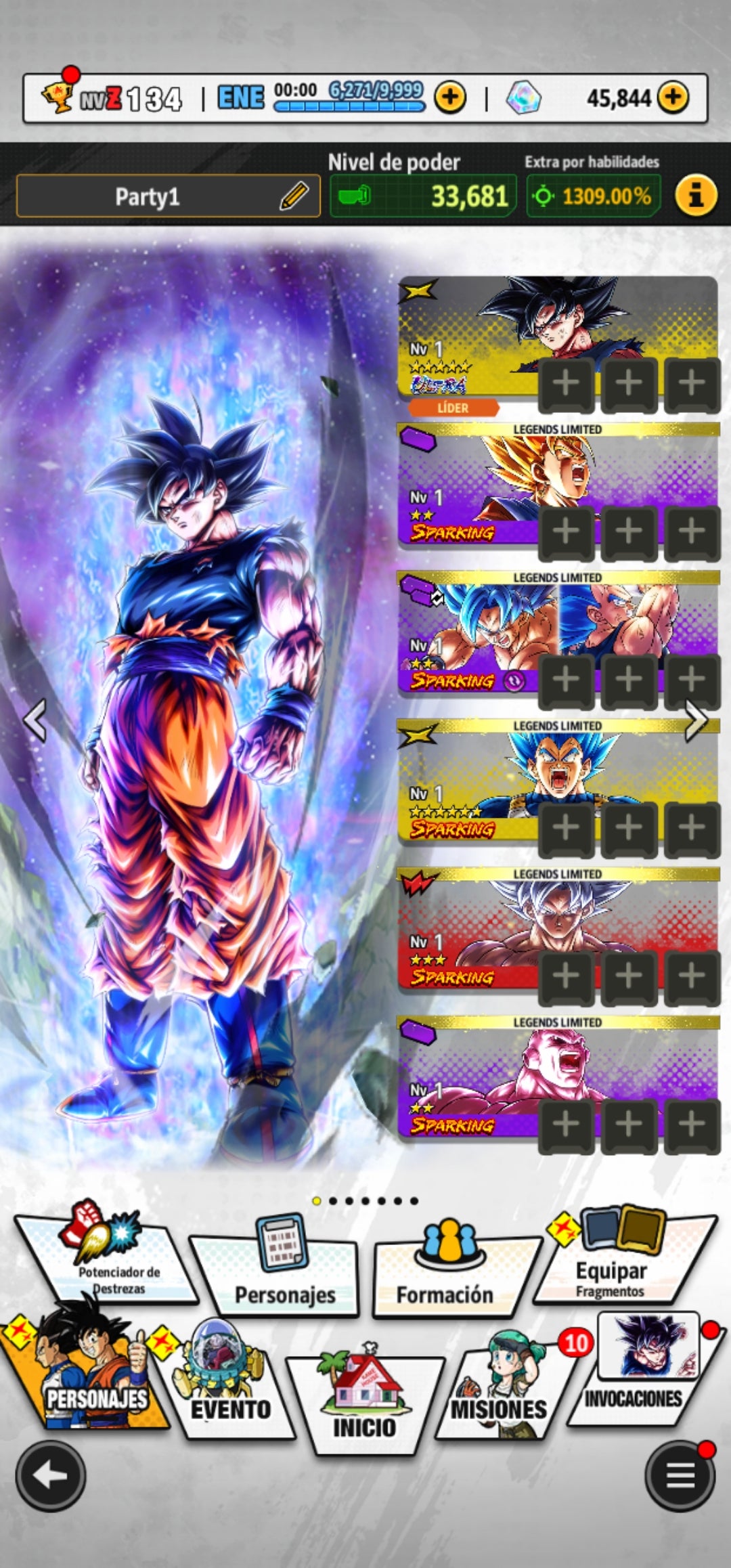 [Android]  45,844 Cronocristales 💎|  ⭐️ Pre-ultrainstinto Goku [ULTRA] | ⭐️ 7 Legends Limited | Dragon Ball: Legends Cuenta Reroll