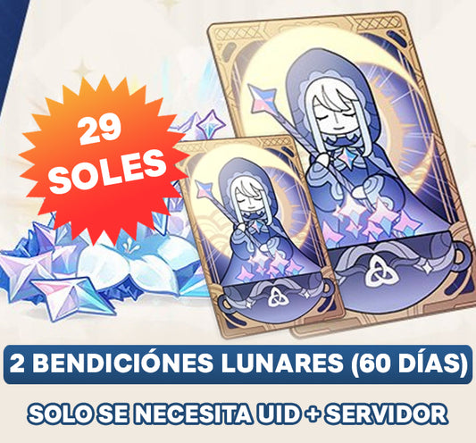 [GENSHIN] 💎 2 BENDICIÓN LUNAR (60 DÍAS) 💎
