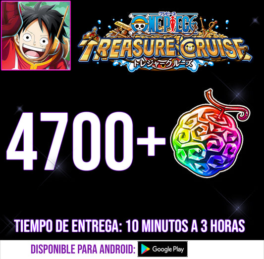 [Global - Android] 4700+ Gemas ONE PIECE Treasure Cruise Starter cuenta
