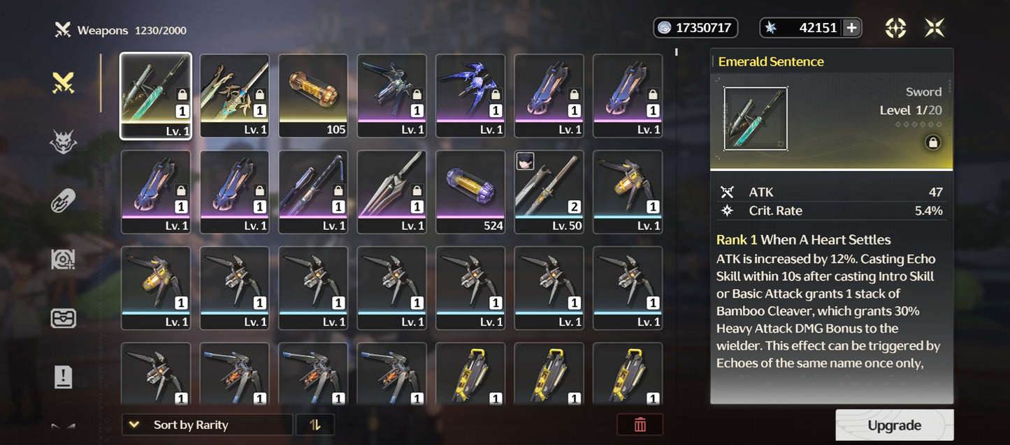 [Nivel 40] 42,151 Astritas 💎 | Qiuyuan + Arma | Wuthering Waves Cuenta Reroll