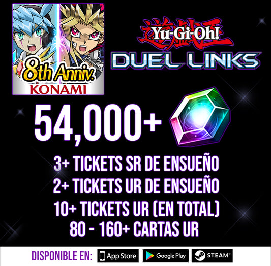 [CUENTA][GLOBAL] 54000+ Gemas Yu-Gi-Oh! Duel Links CUENTA FARMEADA
