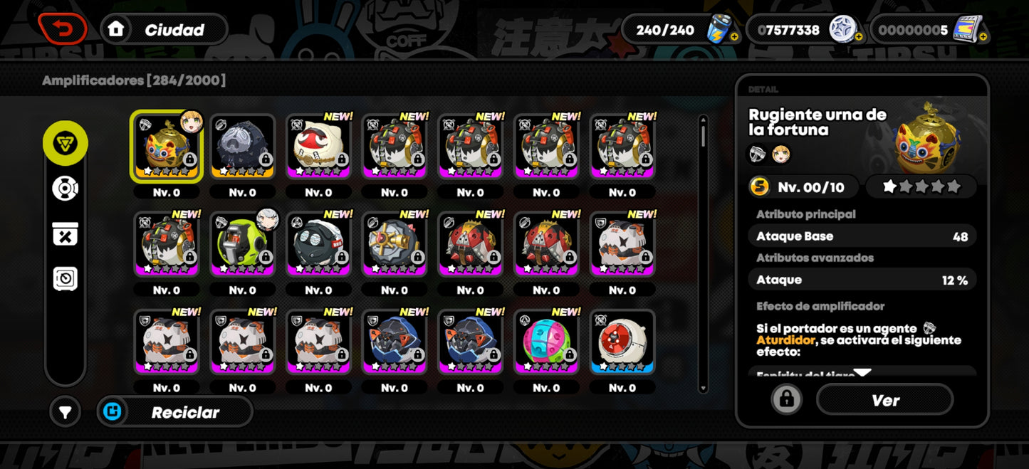 [Nivel 44] ⭐️Ju Fu + Arma (Rugiente urna de la fortuna), Miyabi , Lycaon C1 , Rina
