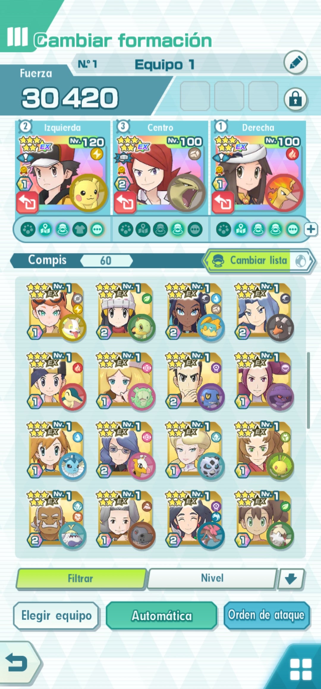 [Servidor Global Nivel 1] ✨ 4 Neocampeones + 71,600 Gemas✨