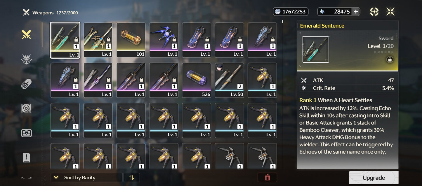 [Nivel 40] 28,475 Astritas 💎 | Qiuyuan + Arma | Wuthering Waves Cuenta Reroll