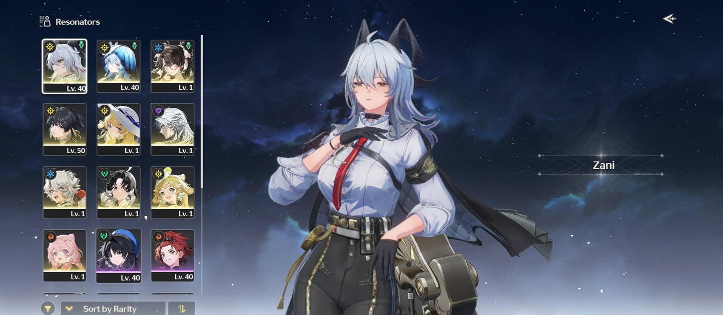 [Nivel 42]⭐️Zani + Blazing Justice + The Shorekepper + Zezhi + Rime-Draped Sprouts + Phoebe + Calcharo + Lingyang + Jianxin + Verina + Encore + Bloodpact's Pledge
