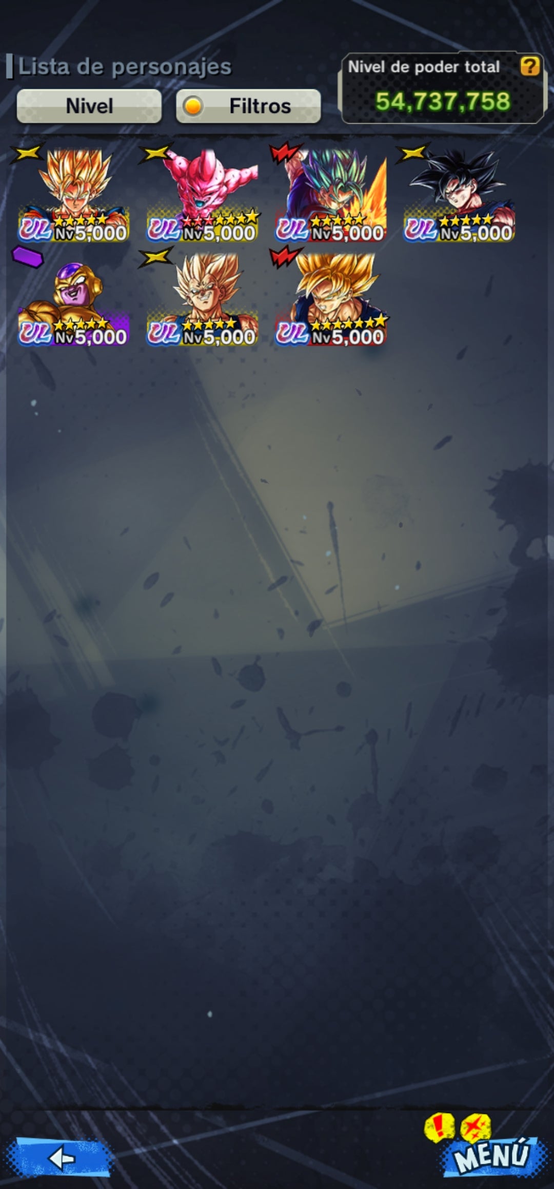 [ANDROID / IPHONE] ⭐️6 ULTRAS ⭐️Super Saiyan GOD SS Vegetto + Super Vegetto + Majin Vegeta + Pre Ultrainstinto Goku + Golden Freezer + Majin Buu puro 3 estrellas rojas +  23 LEGENDS LIMITED⭐️