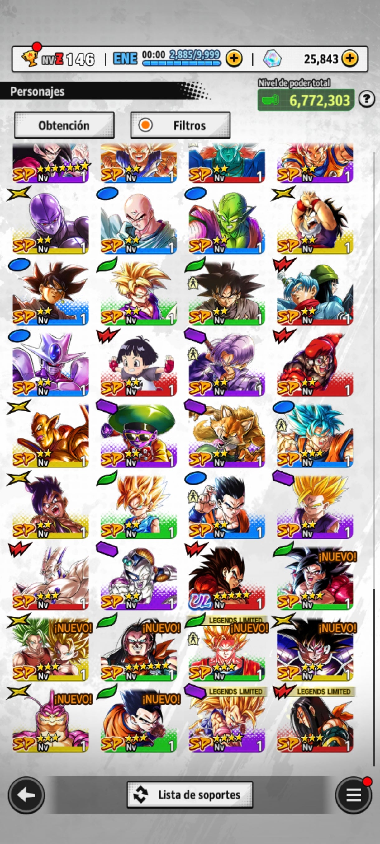 [Solo Android] ⭐️SS4 VEGETA⭐️ + 💎25,843 Cronocristales💎 + 5 LL