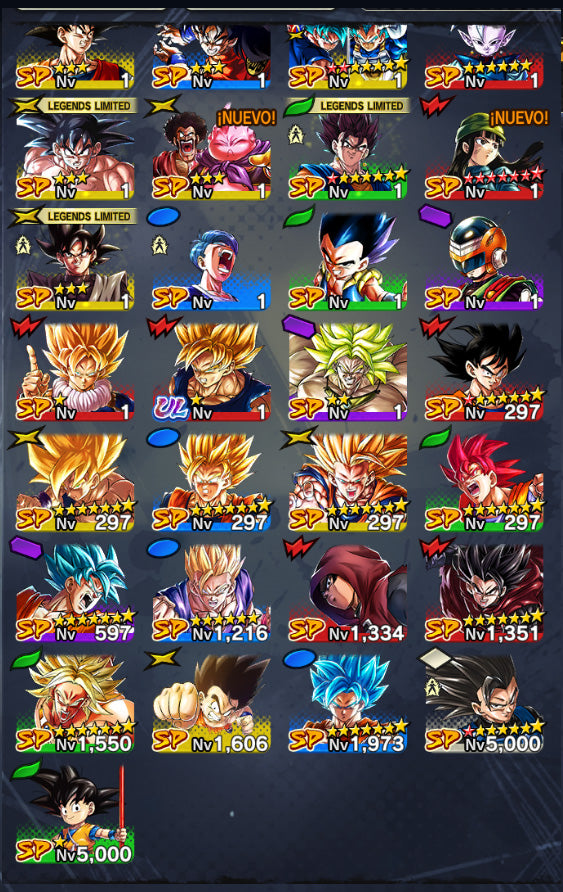 [Android & iPhone] ⭐️ Vegeto LL 1ESTRELLA ROJA + SS Dios Goku & Vegeta + (19 LL)⭐️