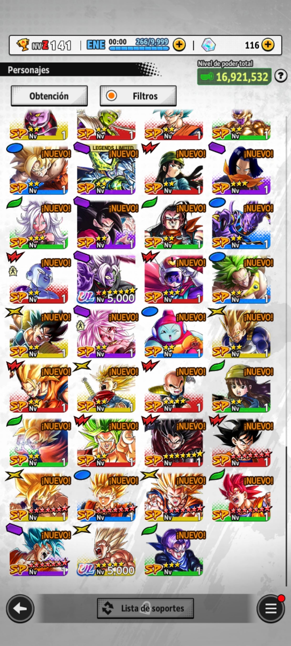 [Android & Iphone] 5 ULTRAS⭐️Zamasu Fusionado 1 estrella roja ULTRA +Pre Ult Goku ULTRA + Supersaiyajin Goku ULTRA + Majin Vegeta Ultra + Ssj Rosa Goku ULTRA + 10 LL