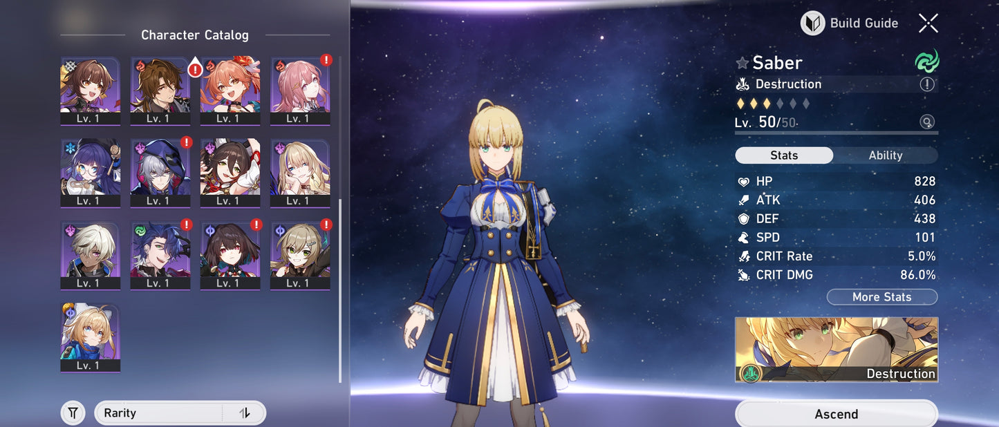 [TL 50] ⭐️CUMPLEAÑOS LIBRE⭐️+51 Tickets⭐️ Cerydra + Cono , Saber + Cono , Archer + Bronya + Himeko + Gepard