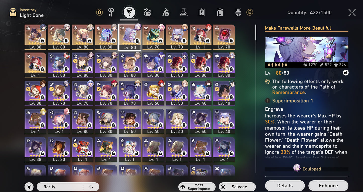 [TL 70] ✨ The Herta + Castorice + Tribbie + Cipher + Robin + Yunli + Tingyun + Acheron + Feixiao E2 + Rappa + Aventurine + Ruan Mei + Archer