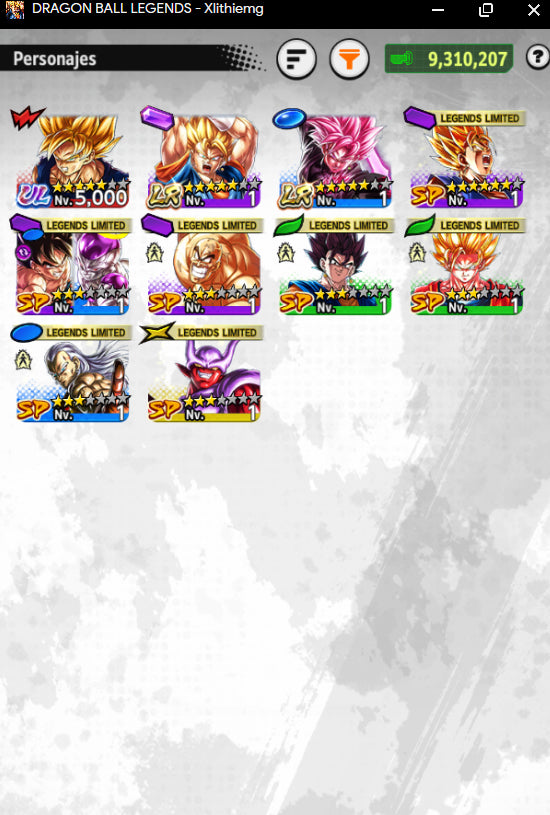 [ANDROID & IPHONE] 2 LR ( Supersaiyajin rosa ultra supervillano Goku Oscuro+ Super Vegeto ) + 7 LL