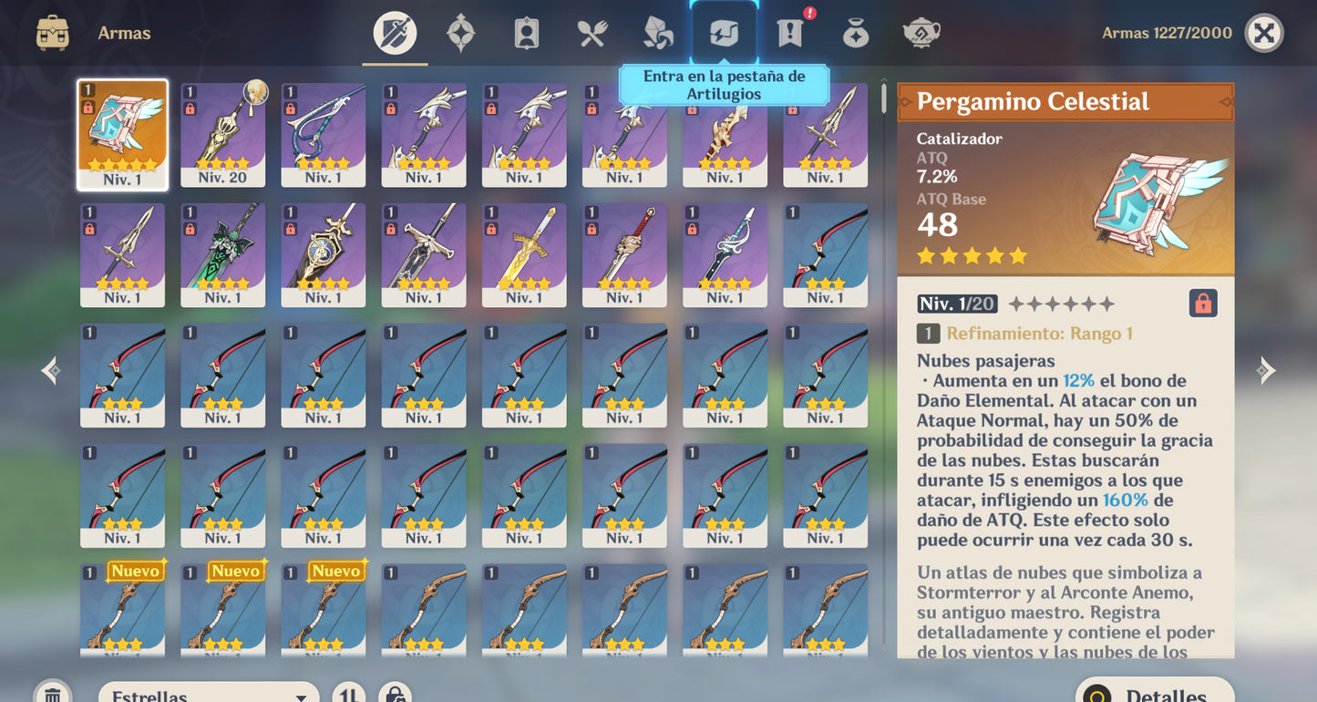 (REROLL + CUMPLEAÑOS LIBRE) Nivel 55 + Varka + 368 Destinos Entrelazados ✨