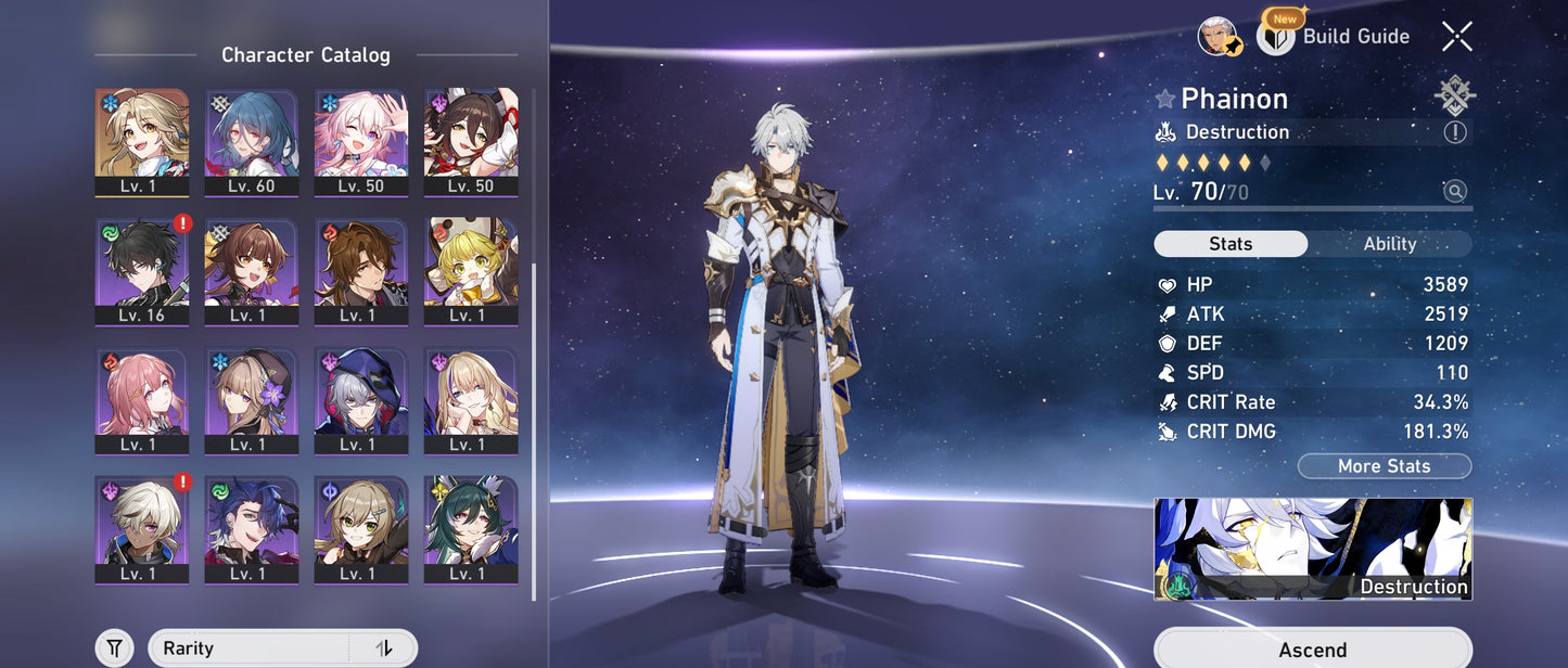 [NIVEL 55] Phainon + Cono , Cerydra + Sunday + Cono, Archer + Cono , Himeko + Bronya + Yanqing