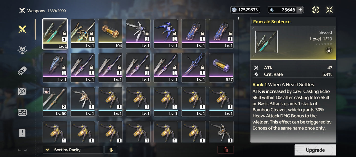 [Nivel 40] 25,646 Astritas 💎 | Qiuyuan + Arma | Wuthering Waves Cuenta Reroll