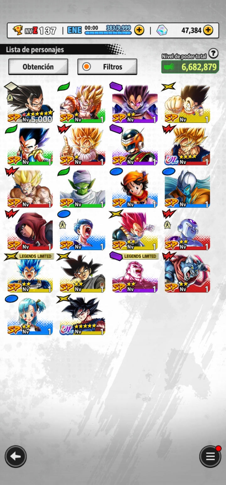 [Android] ⭐️ GOKU -ULTRA INSTINTO- (ULTRA)⭐️ + 💎47,384 Cronocristales💎