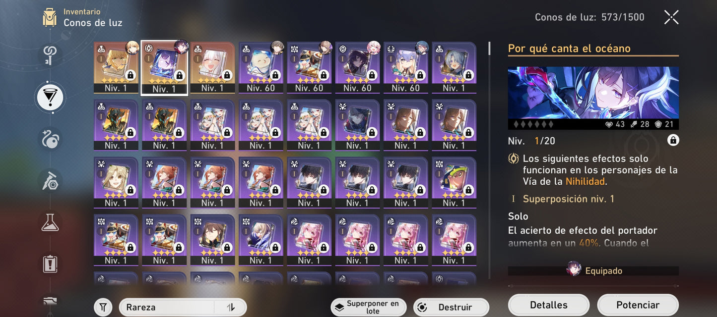 [Nivel 50] CUMPLEAÑOS LIBRE!⭐️ Hysilens + Cono + Kafka + Saber + Cono + Archer + Yanqing + Gepard + Bronya