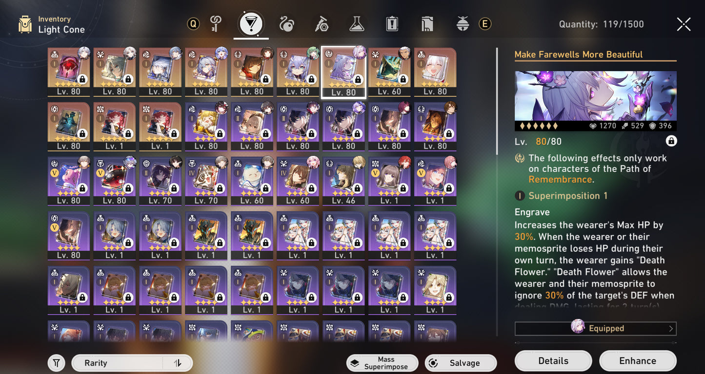 NA[Lvl 70] Castorice + Cono , Silver Wolf Niv.999 + Feixiao + Cono , Fainón + Cono , Robin + Cono , Lingsha + Cono , Kafka + Cisne Negro + Hysilens + Sunday + Cono , Huohuo + Sparkle + Ruan Mei + Luocha + Dan Heng Permansor Terrae + Archer + Gilgamesh