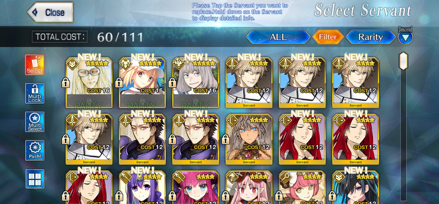 Ftgo Global✨1034+ Saint Quartz💎|#2 Tezcatlipoca (A) + Oberon + Altria Caster | Cuenta Avanzada