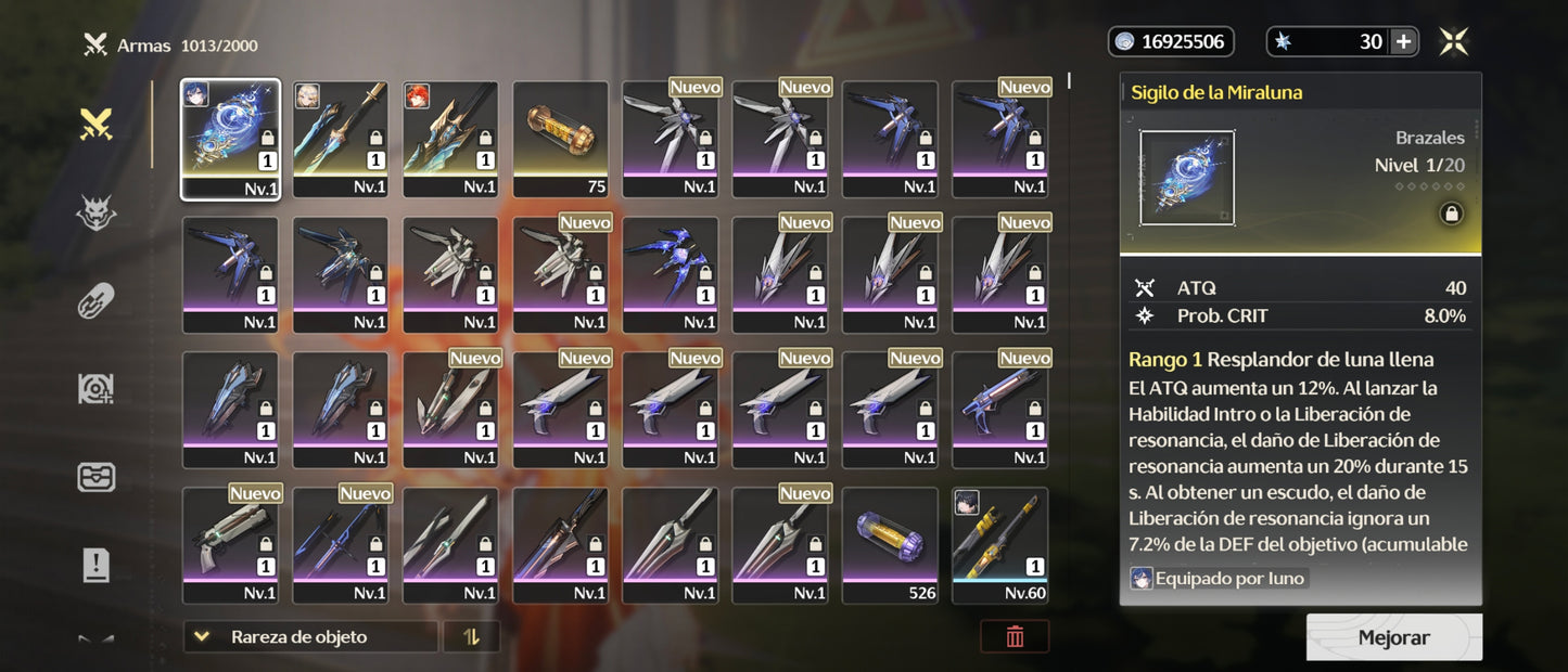 [Nivel 40] Cumpleaños Libre ✅ | Iuno + Arma + Augusta + The Shoorekeeper + Cartethyia | Cuenta Reroll Wuthering Waves