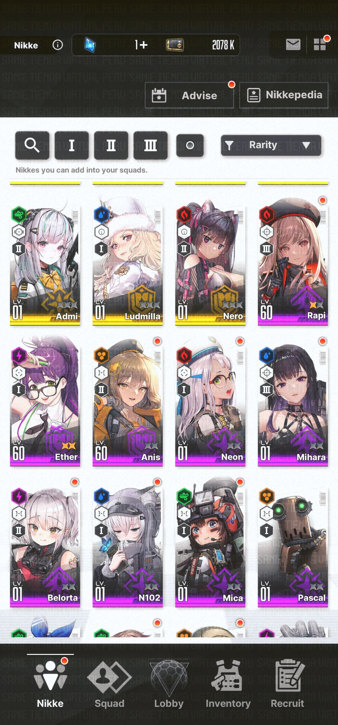 [Nivel 49] ✨ Rei + Folkwang + Maiden + 2B + Marciana + Jackal + D + Helm + Aria + Rosanna + Modernia + Emma + Admi + Ludmila + Nero