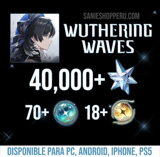[Nivel 30+] Cumpleaños Libre ✅ | 40,000 Astritas 💎 + 70+ Marea brillante⭐️ + 18+ Marea radiante⭐️ | Cuenta Reroll Wuthering Waves