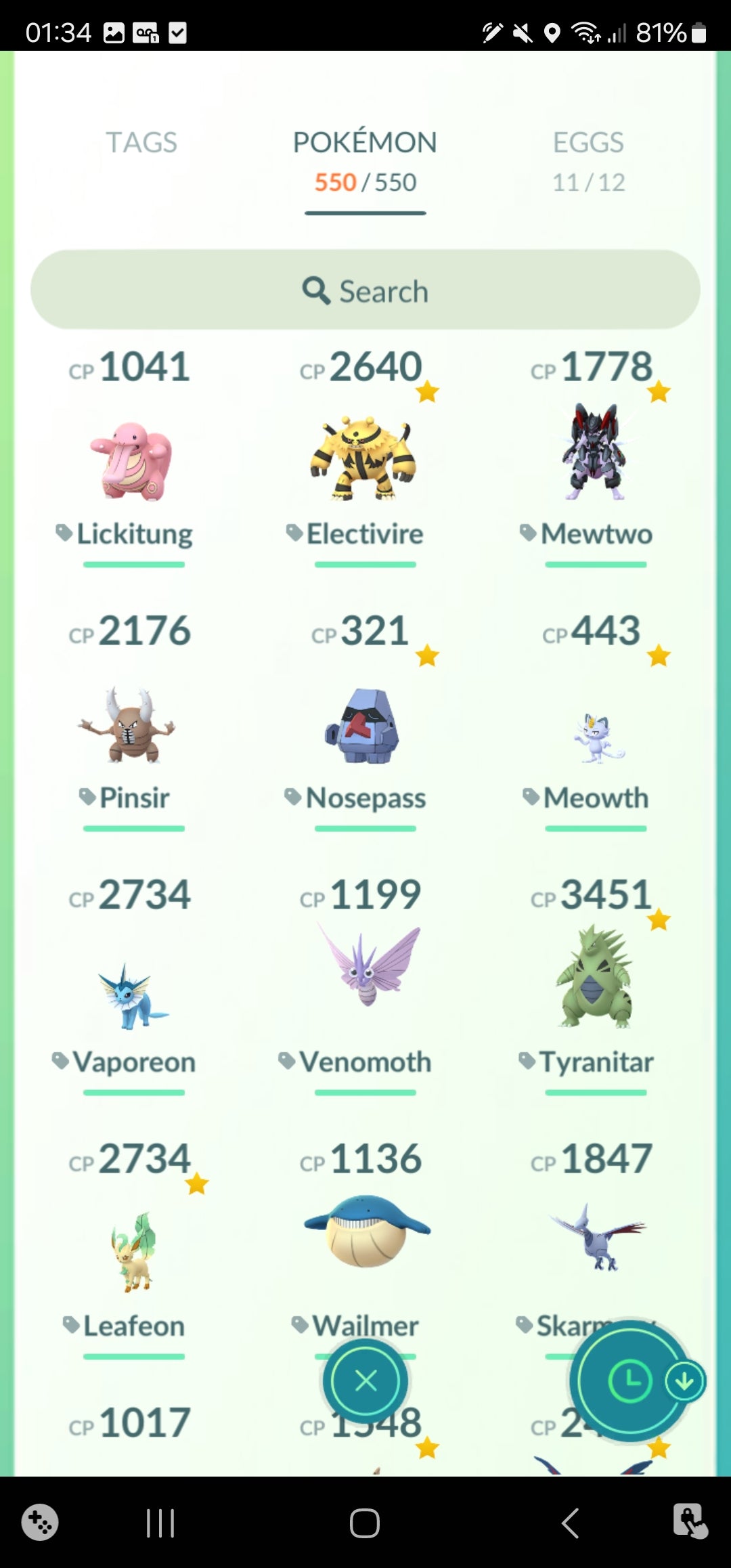 [Nivel 34] ✨ Legendarios: 72 ✨ Pokemon Shiny: 25