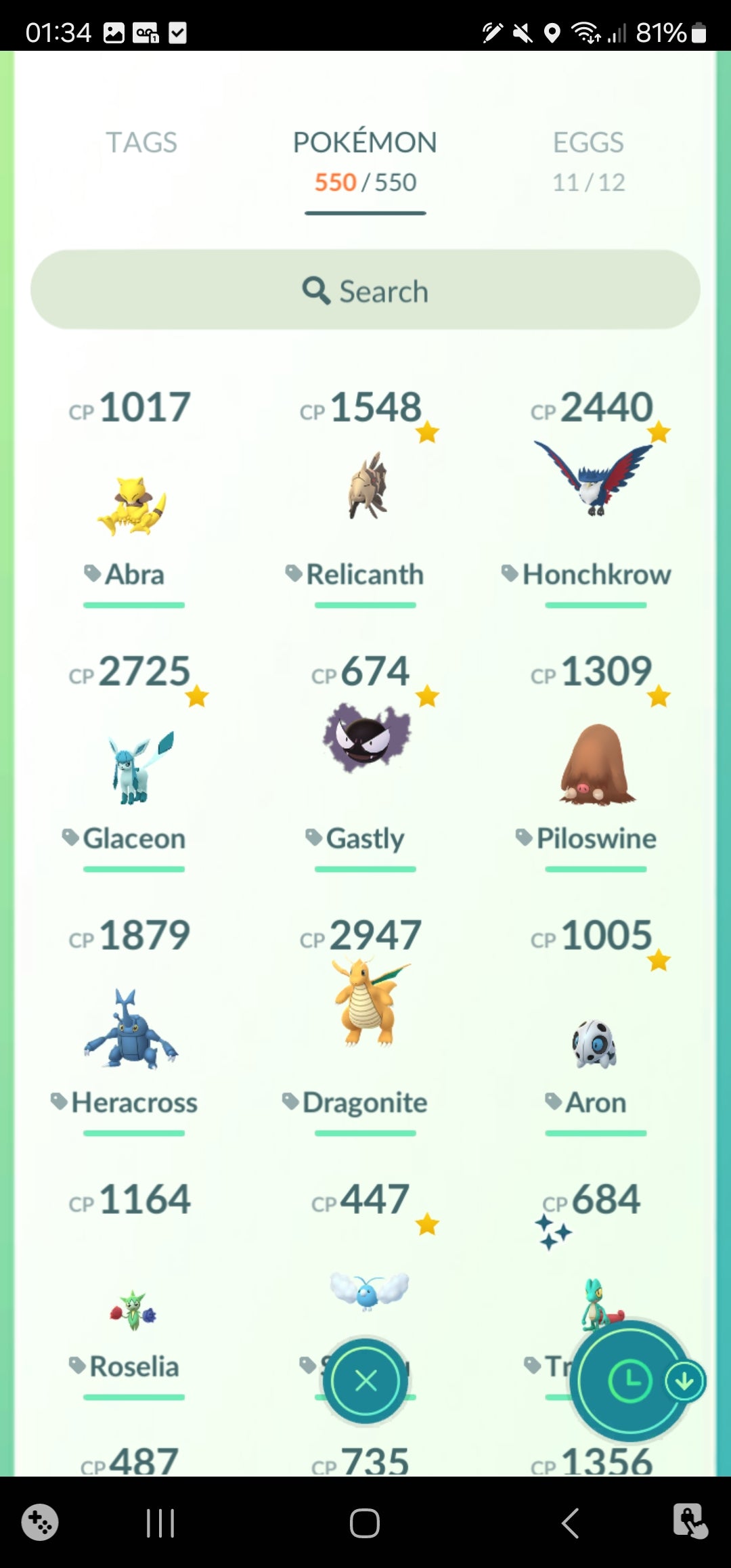 [Nivel 34] ✨ Legendarios: 72 ✨ Pokemon Shiny: 25