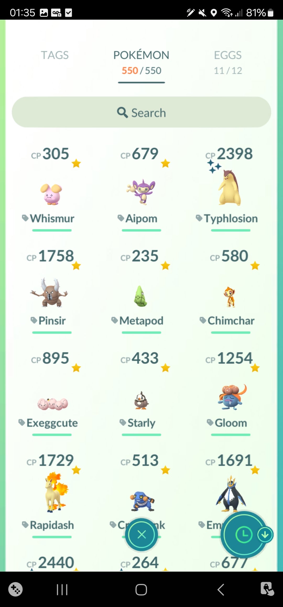 [Nivel 34] ✨ Legendarios: 72 ✨ Pokemon Shiny: 25