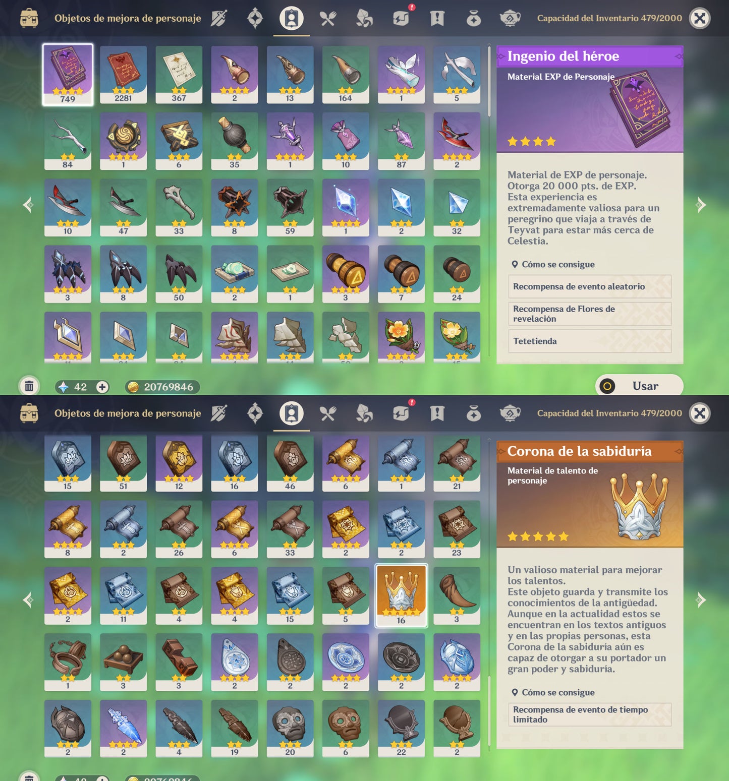 Nivel 53 ✨Mualani C1 + Hora de Surfear ✨ , Kazuha +Juramento por la libertad✨, Yelan , Ganyu , Mona , Keqing , Tighnari , Diluc