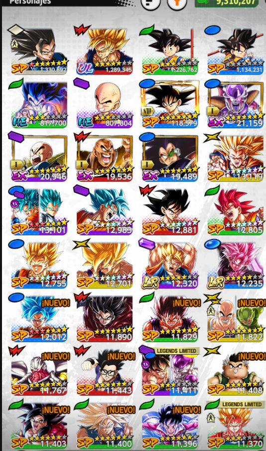 [ANDROID & IPHONE] 2 LR ( Supersaiyajin rosa ultra supervillano Goku Oscuro+ Super Vegeto ) + 7 LL