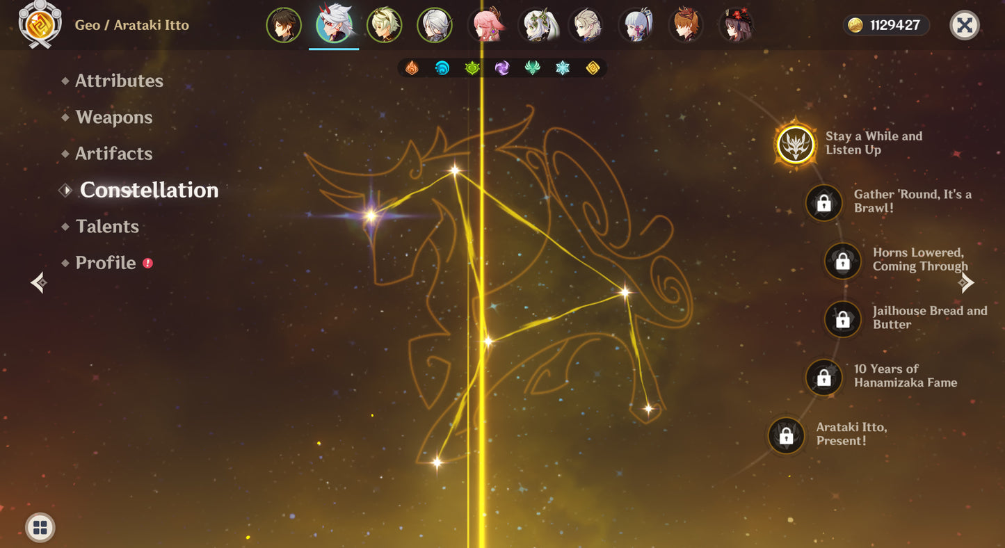 [AR 57] ⭐️Itto C1 + Zhong Li + Arlecchino + Yae Miko + Nahida + Albedo + Ayaka + Tartaglia + Hu Tao + Qiqi C3 + Mona + Dehya + Diluc + Aloy