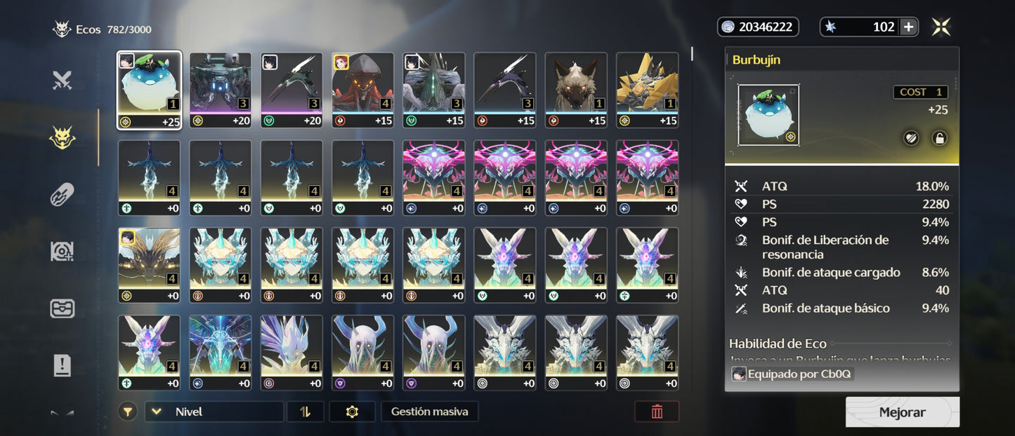 [Nivel 41] Cumpleaños Libre ✅ |Iuno + Arma + The Shoorekepper + Arma + Augusta + Coccona  | Cuenta Reroll Wuthering Waves