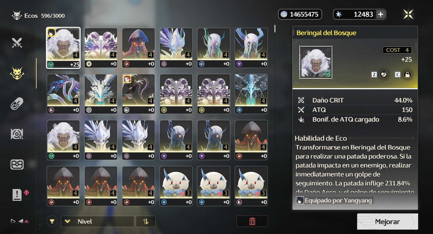 [Nivel 40]✔️Cumpleaños libre | 12483 Astritas 💎| Zani + Arma 5⭐+ Phoebe + Arma 5⭐+ Ciaccona + Jianxin + Veritas + Encore | Wuthering Waves Cuenta reroll