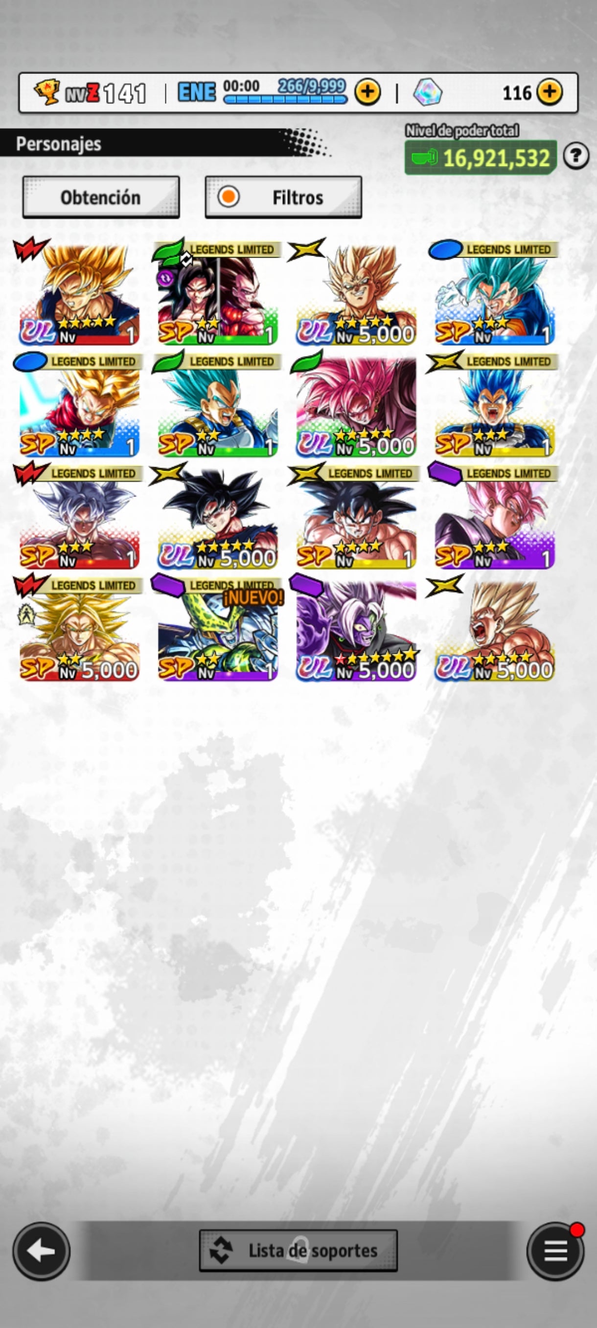 [Android & Iphone] 5 ULTRAS⭐️Zamasu Fusionado 1 estrella roja ULTRA +Pre Ult Goku ULTRA + Supersaiyajin Goku ULTRA + Majin Vegeta Ultra + Ssj Rosa Goku ULTRA + 10 LL