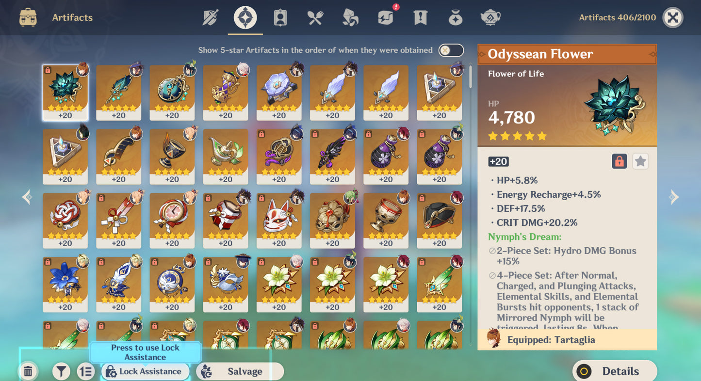 [AR 56] ⭐️Tartaglia + Kazuha + Clorinde + Mualani + Cyno + Trotamundos + Venti + Yoimiya + Qiqi C1 + Tighnari + Mona + Diluc + Keqing + Dehya + Jean