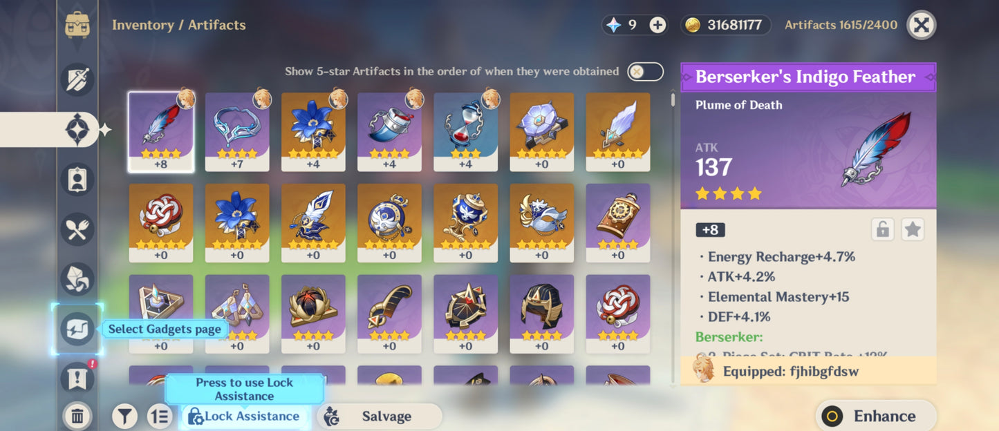 (REROLL + CUMPLEAÑOS LIBRE) Nivel 55 + Varka +Arma ✨+  164 Destinos Entrelazados ✨