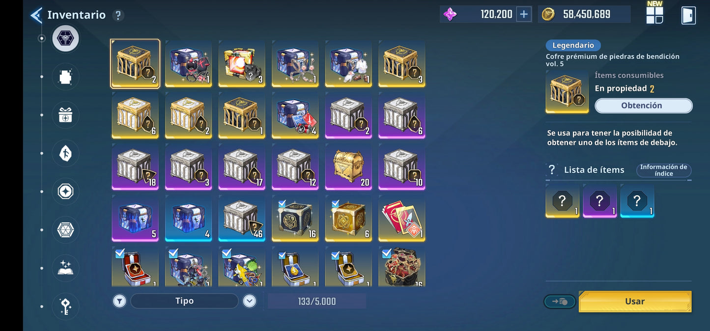 [Global] Nivel 72| +120,200 Piedras esenciales 💎+ 91 Tickets especiales , +760 Tickets personalizados |Cha Hae-In (Nueva) , Woo Jinchul + Arma exclusiva , Go Gunhee |Solo Leveling:ARISE Cuenta inicial reroll