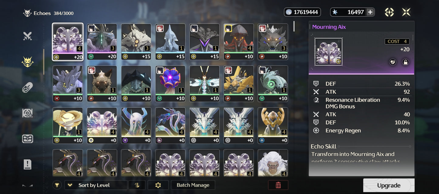 [Nivel 41] 16,497 Astritas 💎 | Qiuyuan + Arma + Zani + Arma | Wuthering Waves Cuenta Reroll