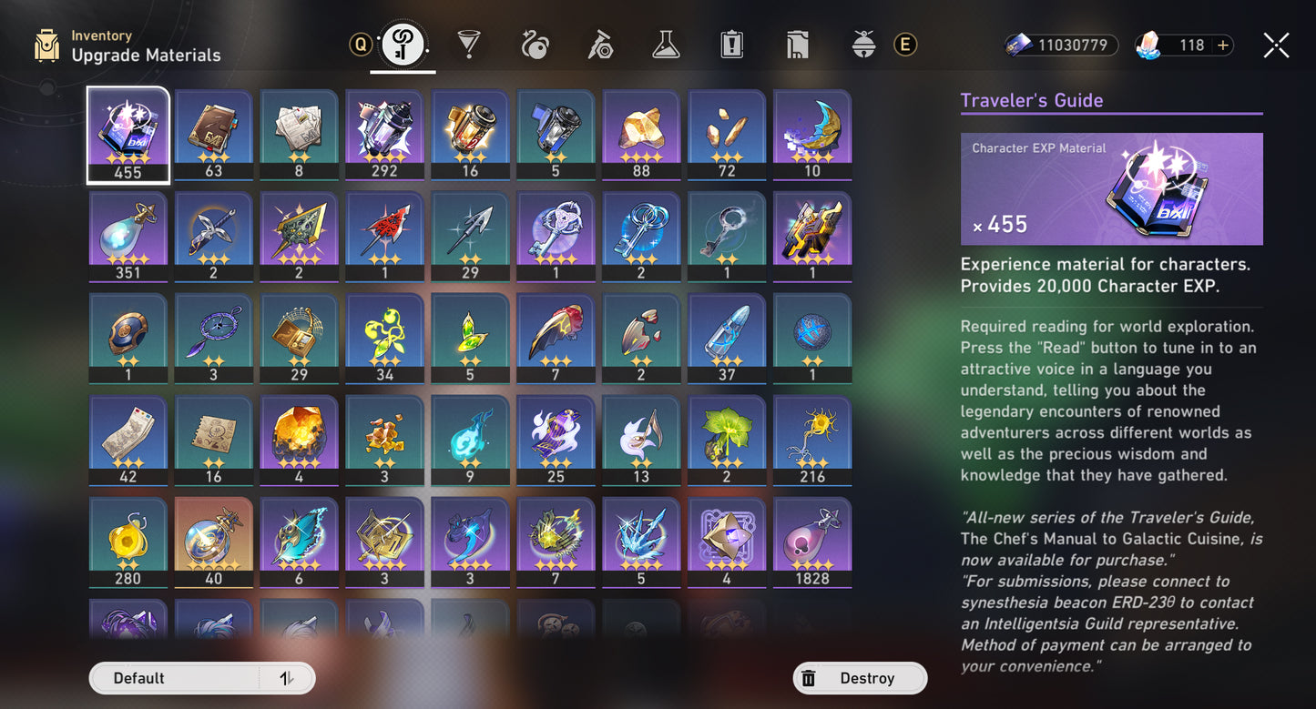[Nivel 70] Acheron E2 + Cono + The Herta E1 + Cono + Firefly + Cono + Rappa + Cono + Lingsha + Aventurine  + Jiaoqiu + Jade + Ruan Mei + Blade + Archer + Dr Ratio + Bronya E2 + Gepard + Clara E2 + Himeko + Welt E1