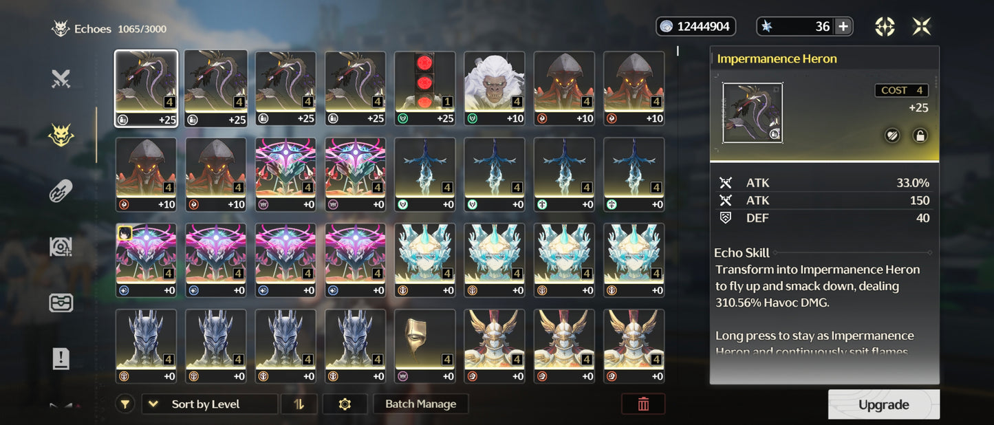 [Nivel 47] Mornye + Augusta + Arma + Iuno + Arma | Wuthering Waves Cuenta Reroll