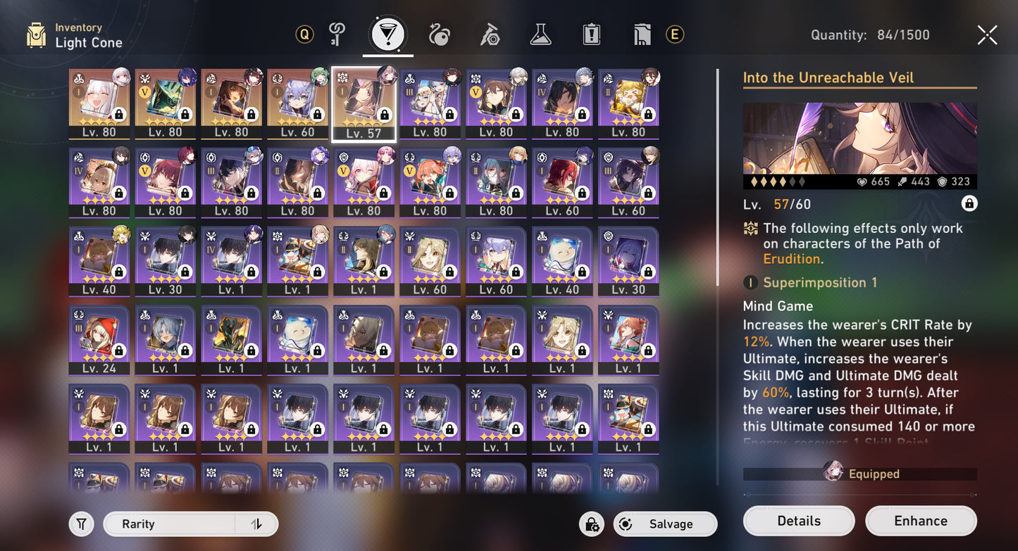 [TL 70] ⭐️Huo Huo + Black Swan + Sparkle + Ruan Mei + The Herta + Kafka + Sunday + Jing Yuan + Fu Xuan + Seele + Silver Wolf + Dr Ratio + Clara + Gepard + Himeko + Yanqing + Bronya