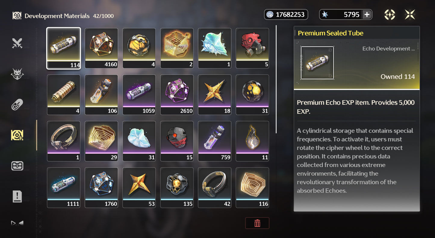 [Nivel 40] 💎5796 Astritas + Mornye + Augusta + Arma + Qiuyuan + Arma , Iuno + Verina + Lingyang +  | Wuthering Waves Cuenta Reroll