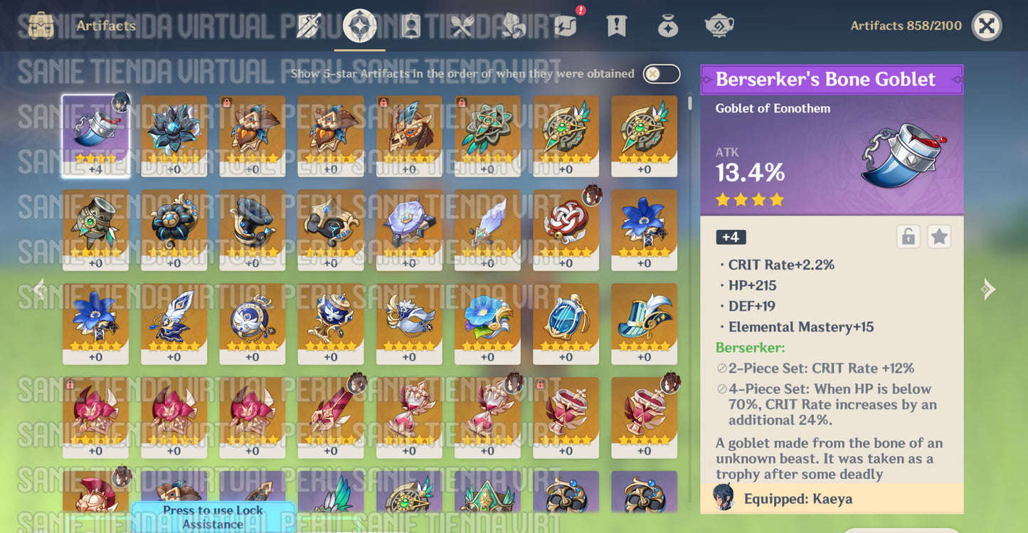 [AR 53] ⭐️CUMPLEAÑOS LIBRE ⭐️Chiori C6 + Arma + Mavuika