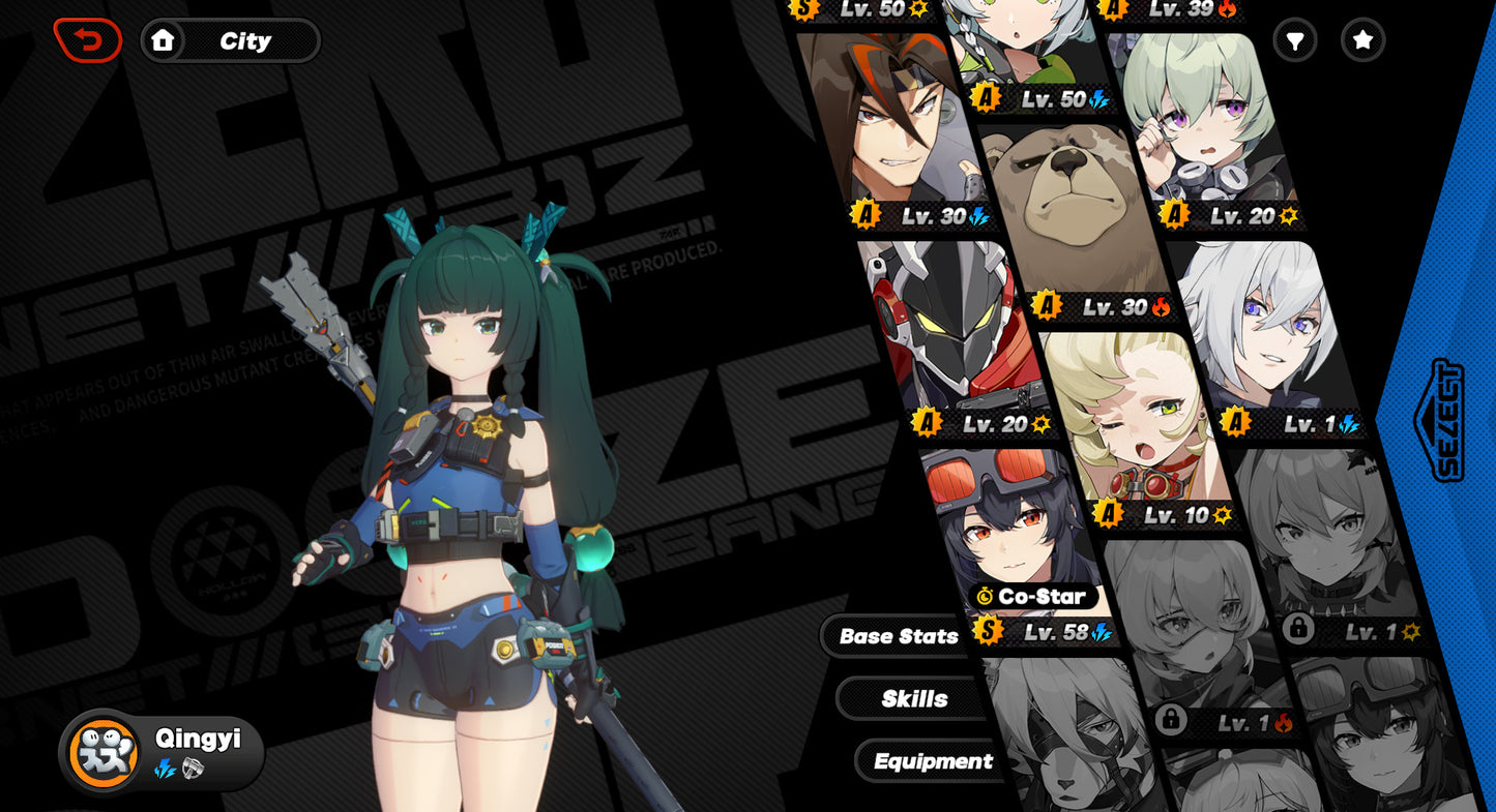 [LVL 52] ⭐️ Ellen + Arma + Zhu Yuan + Qingyi + Koleda C1 + Nekomata + Almohadillas ferreas + Engranaje Infernal + El sometido